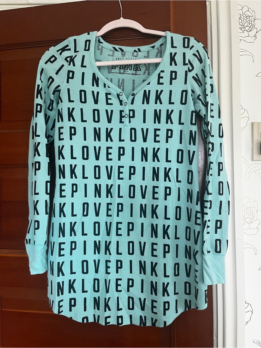 PINK Love Block Print Pajama